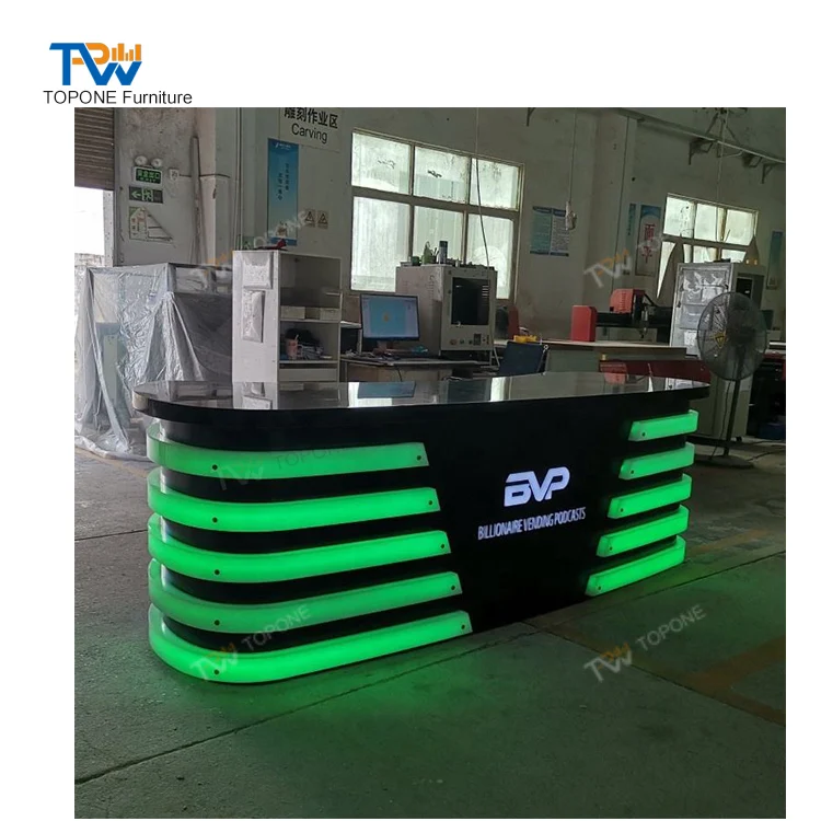 Broadcast news reception desk LED modern TV broadcast news table desk