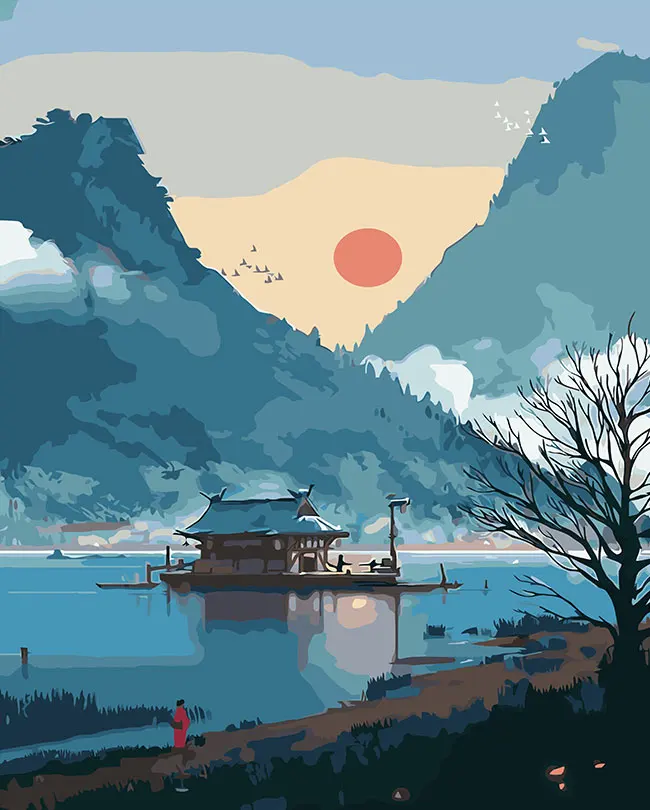 Diy Painting By Numbers Wholesales Scenery Paint By Numbers customize canvas Painting With Frame Custom For Adults