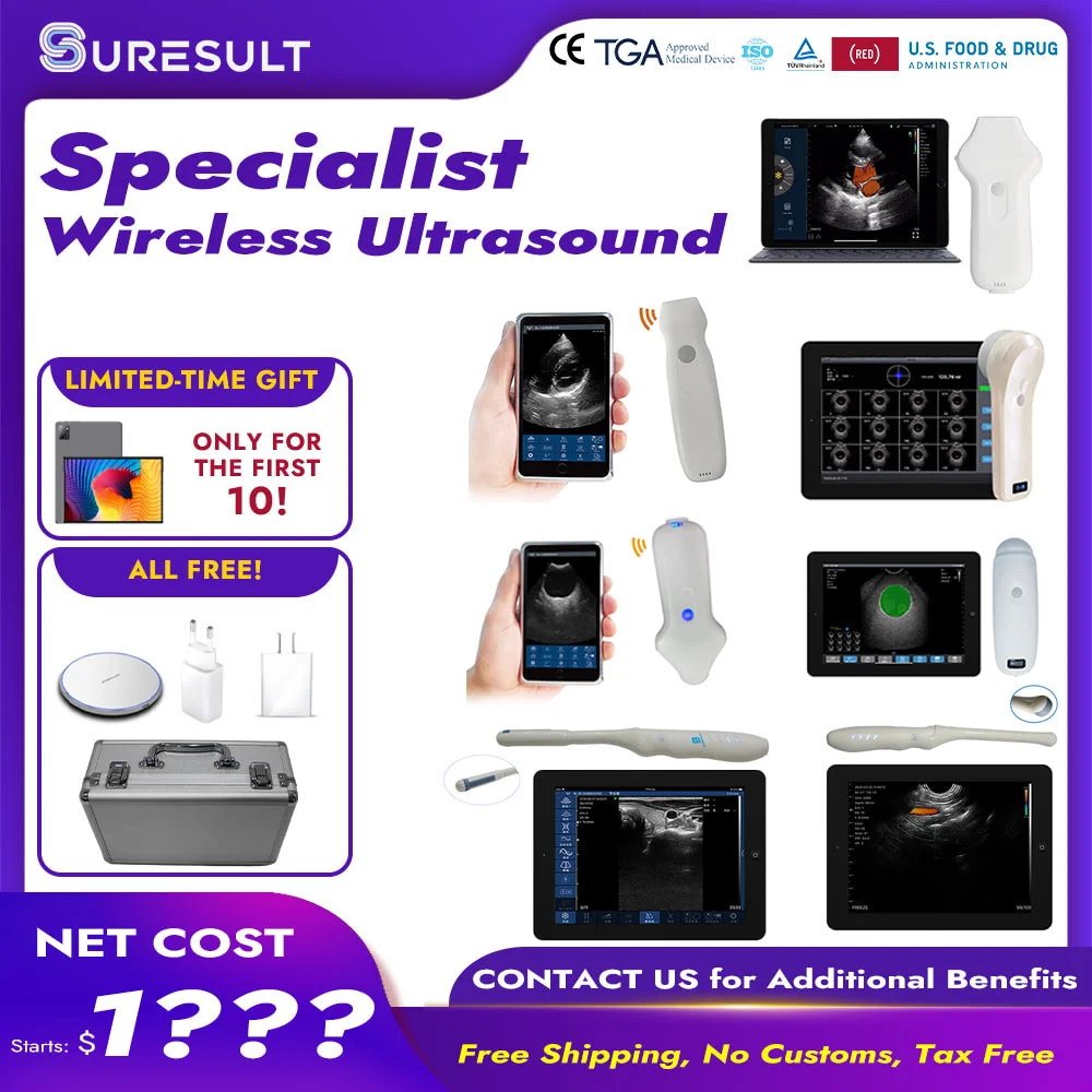 Suresult Portable Echocardiography and Wireless Probes for Android/iOS Ultrasound Equipment