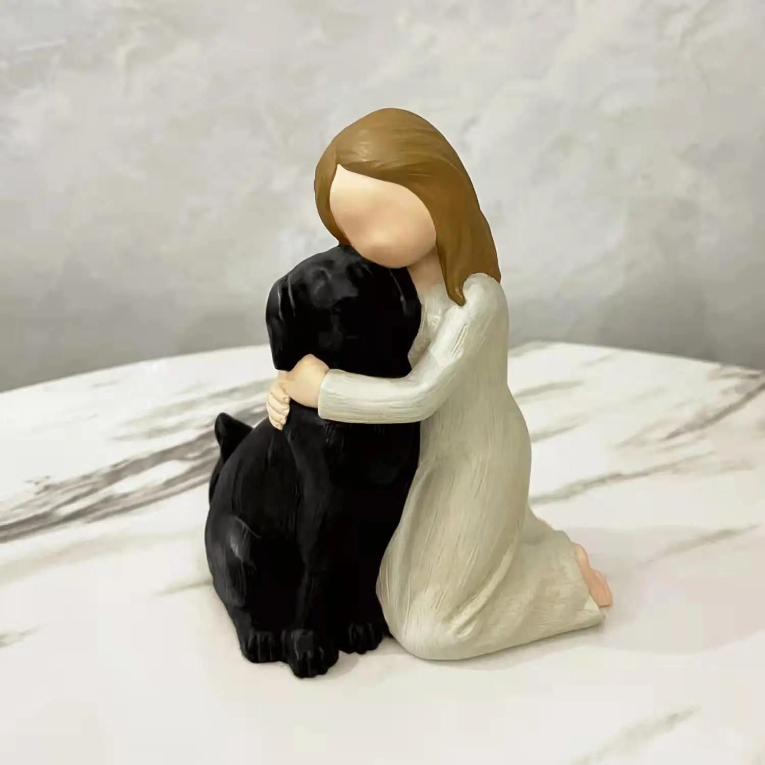 Factory Supplier Custom Lovely Angel With Dog High Quality Angel Resin Crafts