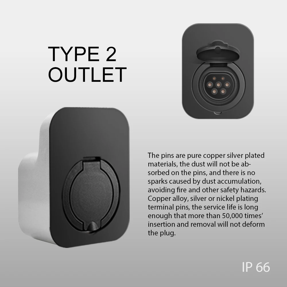 
IP66 Type 2 LCD EV Charging Station With RFID 