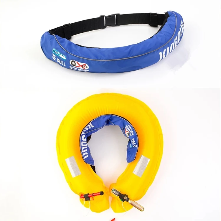 Single Chamber Marine Uoyancy Aid Personal Flotation Device Inflatable Belt Pack Waist Life Jacket
