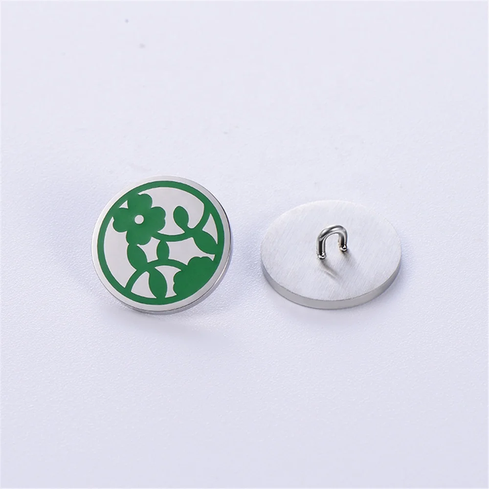 Anchor Designed Cap Buttons For Shirt Fashion Stainless Steel Croc Jeans Button
