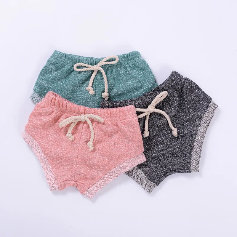 Wholesale plain baby shorts bloomers cotton kids underwear models solid color newborn cloth diapers covers