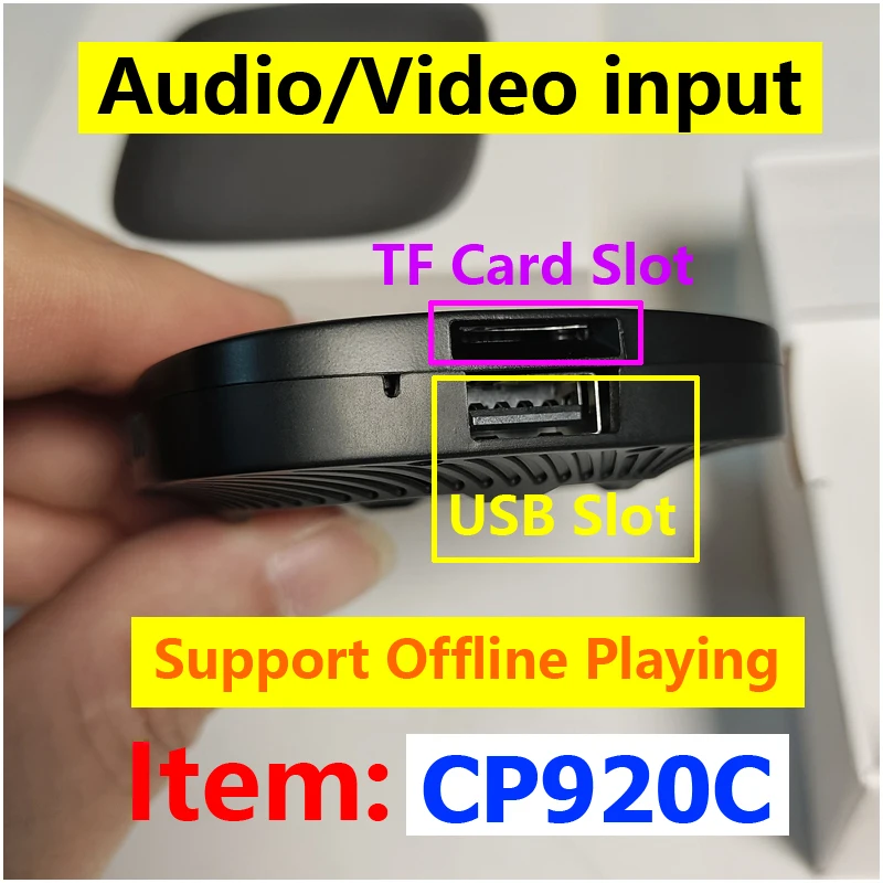 3 в 1 Carplay Ai Box CP920C Android 13 для автомобиля с Netflix YouTube 2 + 16G поддерживает автомобиль проводным и Auto
