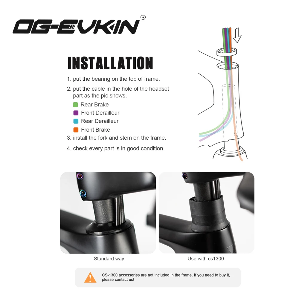 OG-EVKIN CF-026 AERO Carbon Road Frame Disc Brake Full Inner Cable Routing Bicycle BB86 700C x 28C Bike Frames Frameset