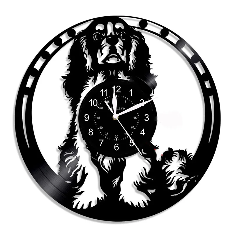 Reloj de Pared con Registro Vinilo Perro животных Decorativo