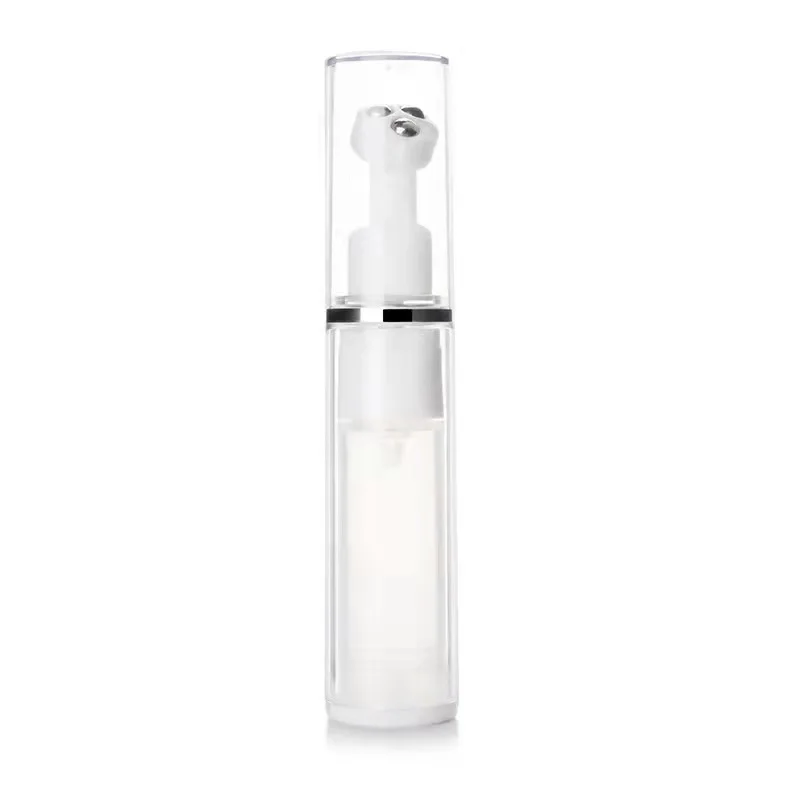 5ml 10ml 15ml  AS Airless Bottle with 3 Metal Ball Massager for Eye cream/  Roller Plastic Roll on Bottle Cosmetic Packaging