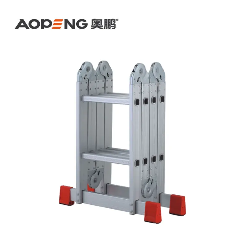 Multifunctional large joint aluminum alloy 4 fold engineering ladder