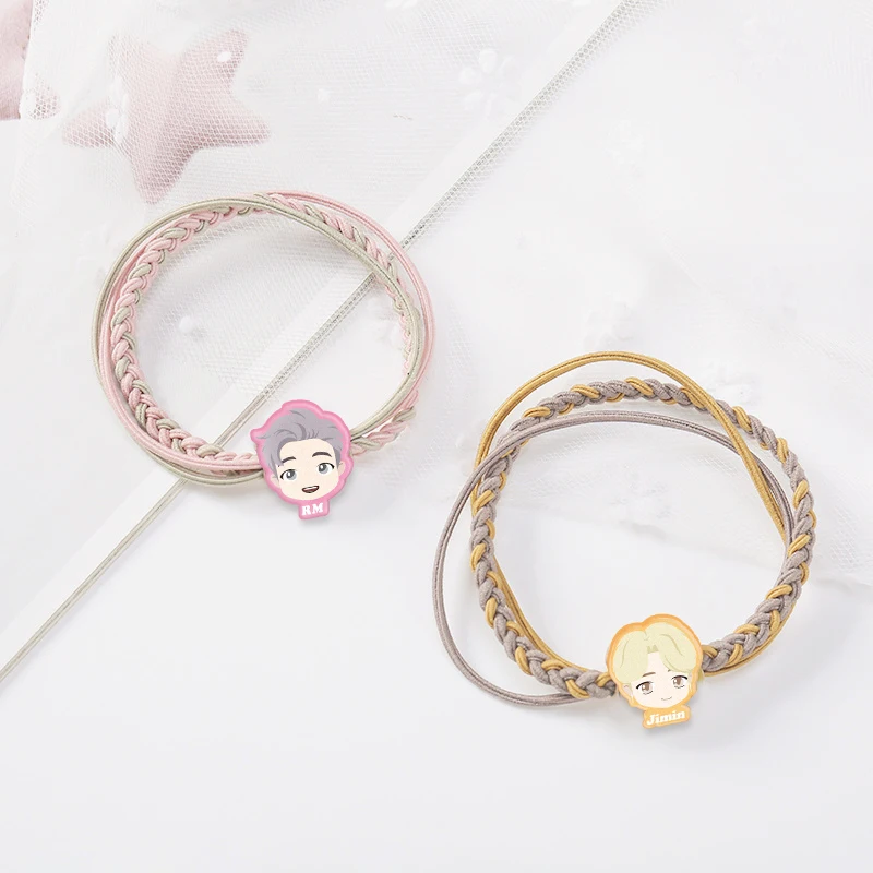 kpop Korean idol series V J-HOPE JIMIN JIN hair band elastic rubber band woman girl hair band children hair accessory ring