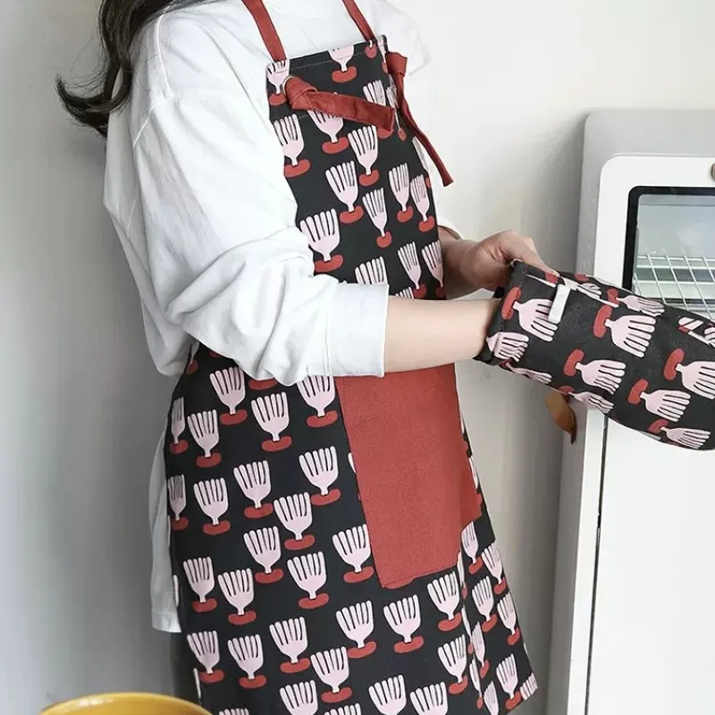 Wholesale Custom Logo printing Design Cotton canvas Apron Kitchen Cooking Aprons