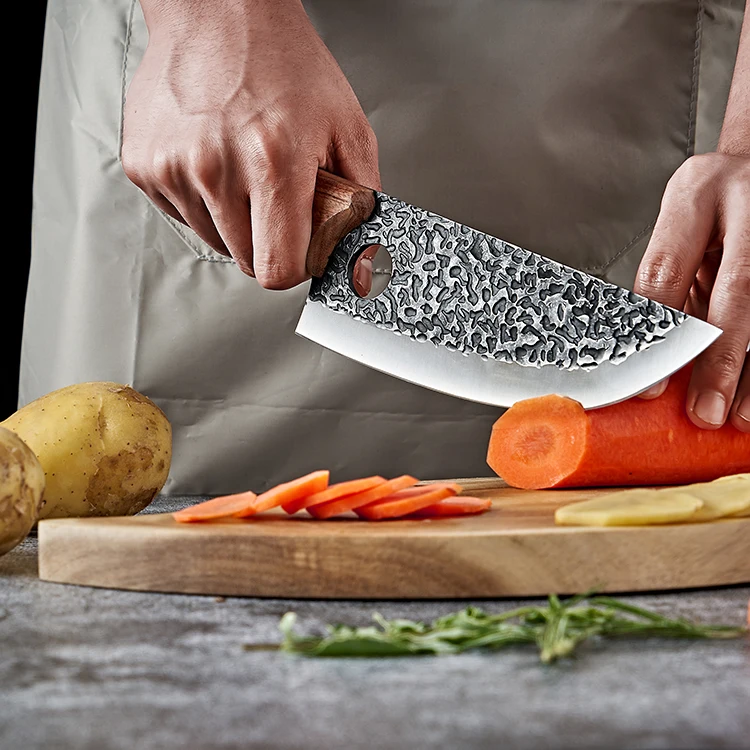 10 Inch Japanese Style Chef Knife Super Sharp Stainless Steel Chopper Butcher with Wood Handle Damascus Blade for Kitchen Use