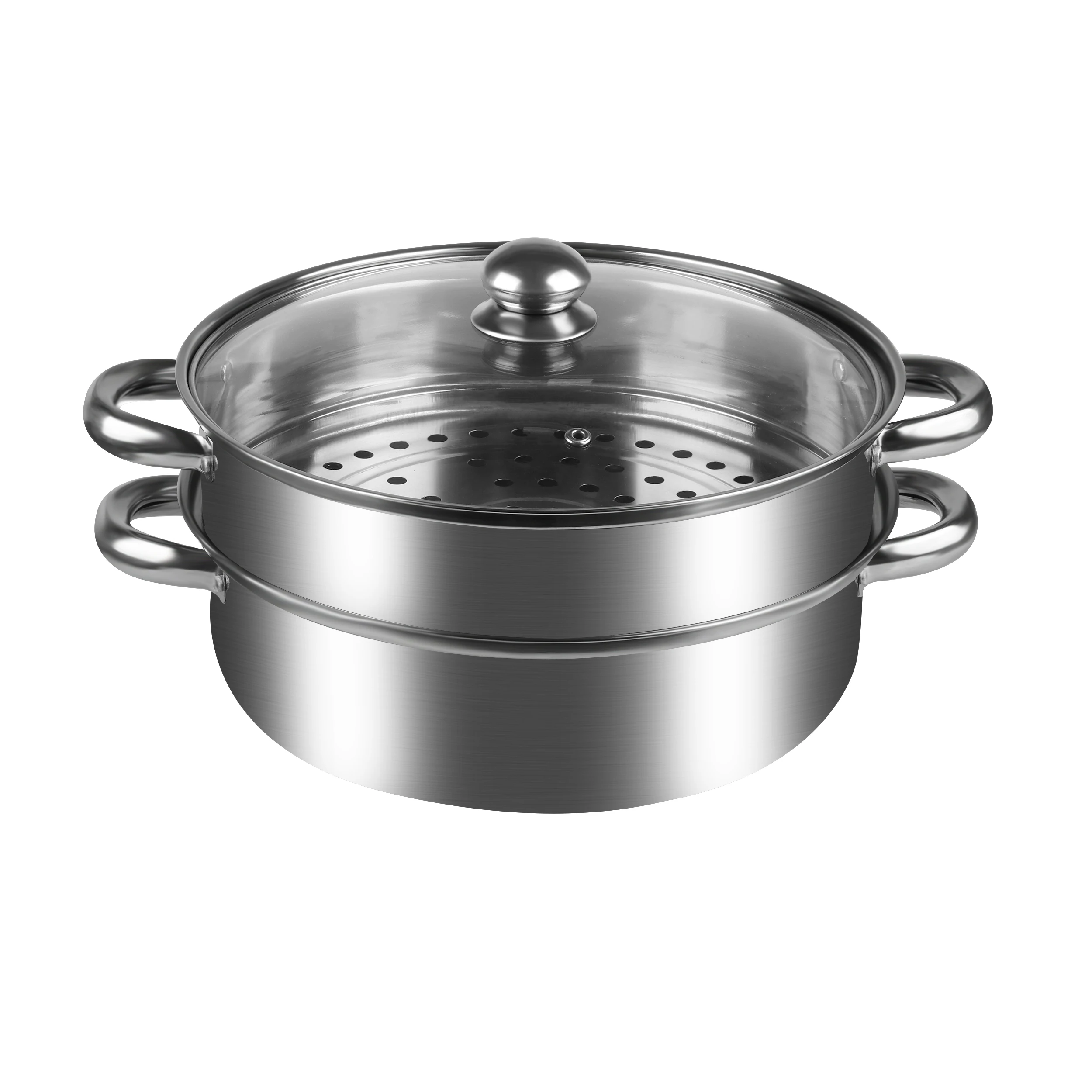 Multipurpose Stock Pot and Steamer Pot with lid Stainless Steel Steamer Saucepot double boiler