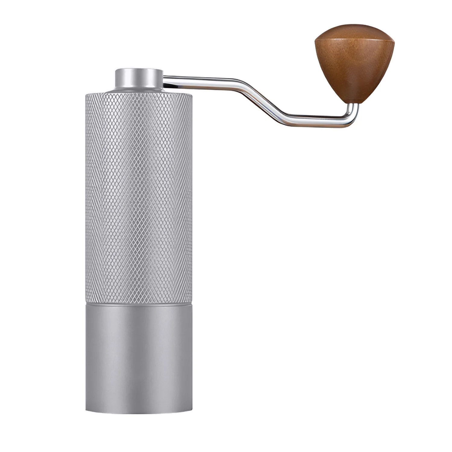 High Quality Manual Espresso Grinder Al-Alloy Coffee Grinder C2 with Modern Stainless Steel Wood Handle in Travel Bag Gift Box