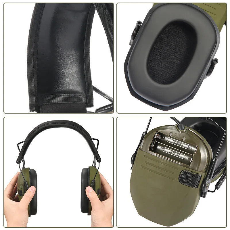 shooter hearing protection 4 Pickup microphones Electronic Protective earmuffs shooting ear muffs Tactical shooting Headphone