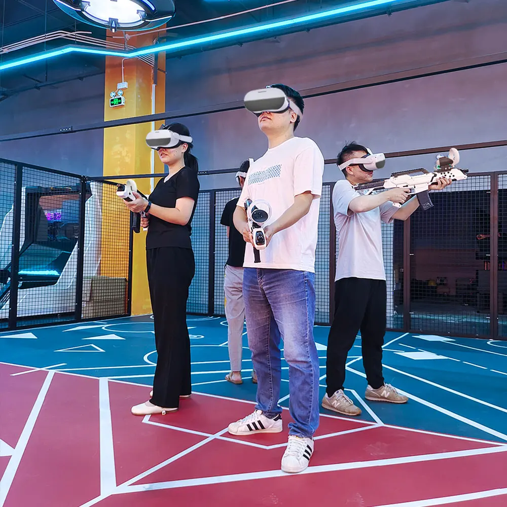Free Roaming Virtual Reality Room 9d Simulator Game 4-6 Players VR Zone Shooting Game Machine