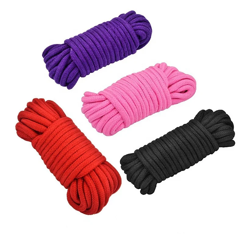 Factory Wholesale bondage rope 5&10 Meters Soft Twisted Cotton Nylon BDSM restraints sex products