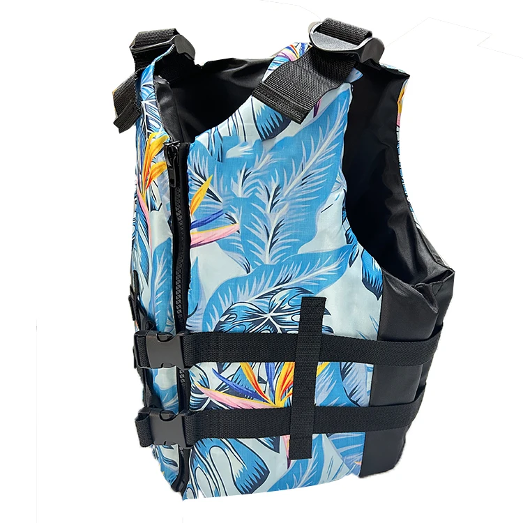 Wholesale Swimming Adult Life Jacket Vest Front Zipper Adjustable Straps Buoyancy Kayak Women Men Life Vest