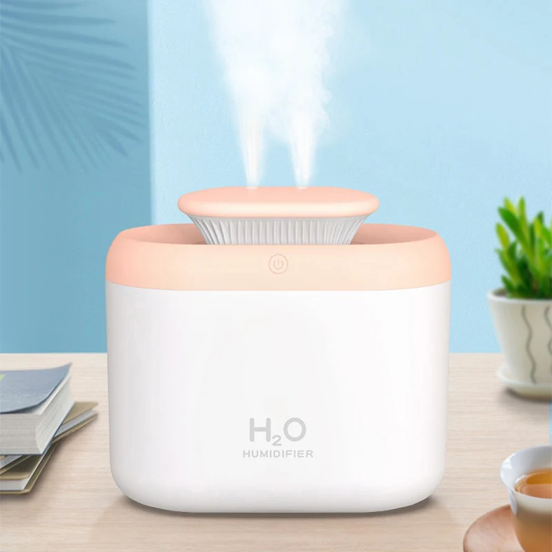 2022 Portable LED Light Mini 3300ml H2o Spray Mist Humidifier Double Wet Aroma Essential Oil Diffuser Car Usb air