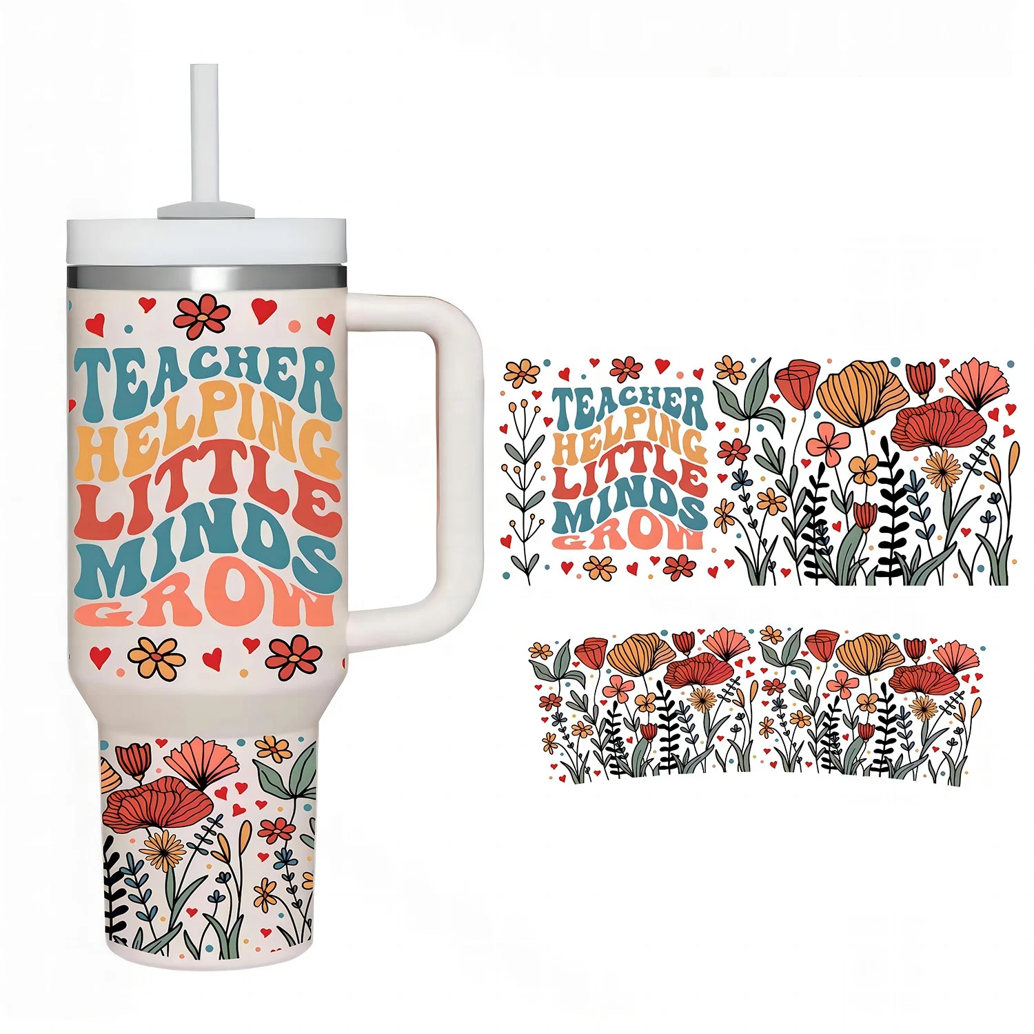 40oz uv Dtf cup wraps waterproof uv transfer designs for cups custom uv dtf cup wraps double-sided transfer printing sticker