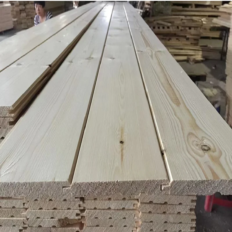 Sound Proof Tongue and Grooved Wood Panel Villa Exterior Wall Cladding