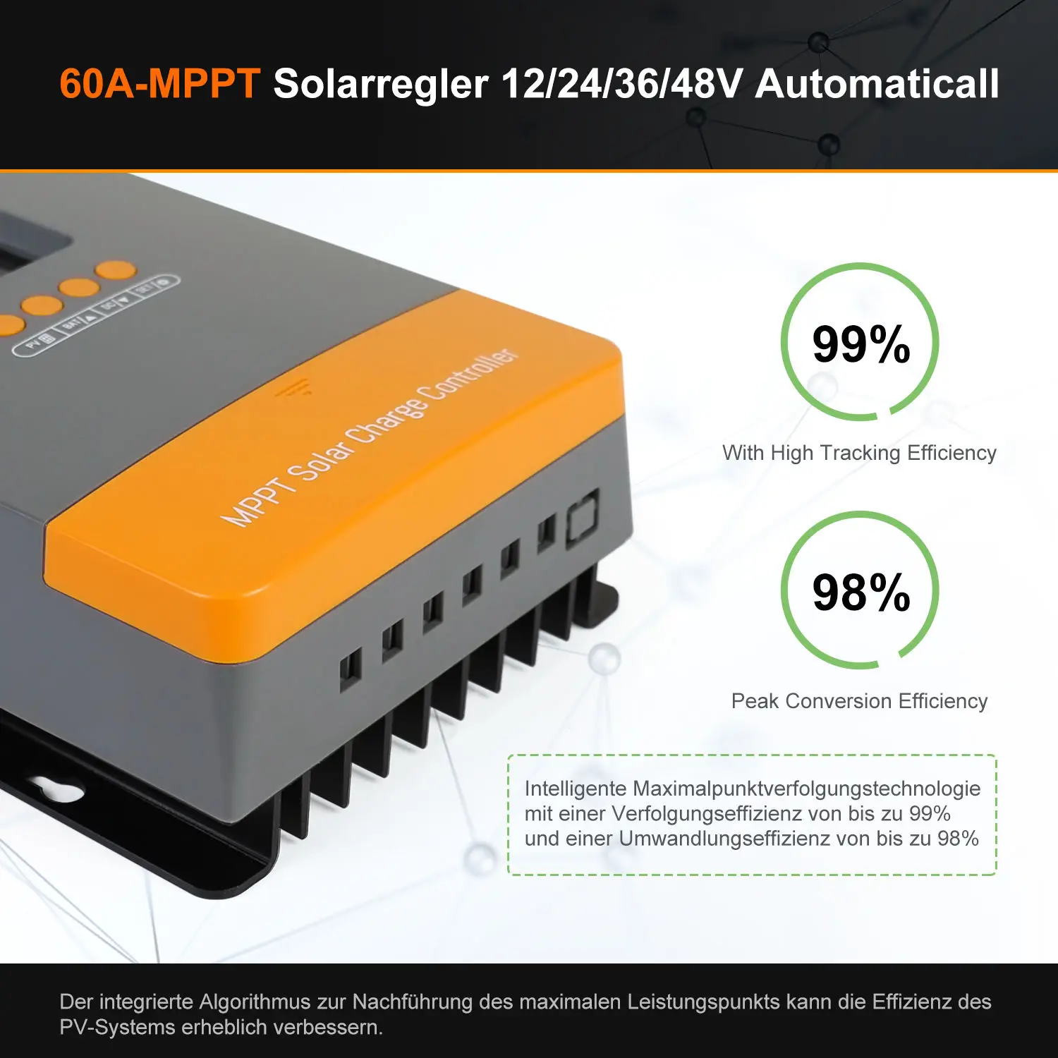Hot 30A 12V 24V Solar Charging Controller MPPT Efficient Automatic Identification System Solar Charging Controller