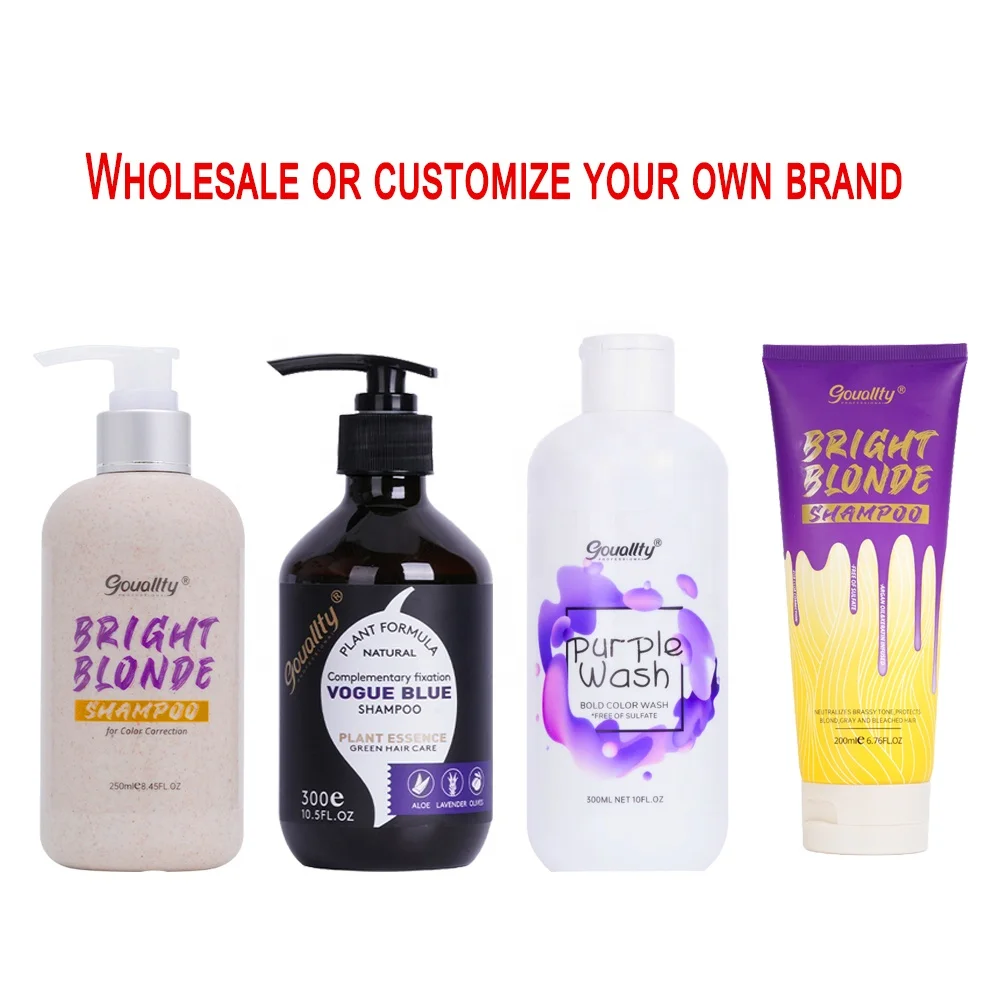 Custom Label Organic No Yellow Purple Hair Shampoo Brands