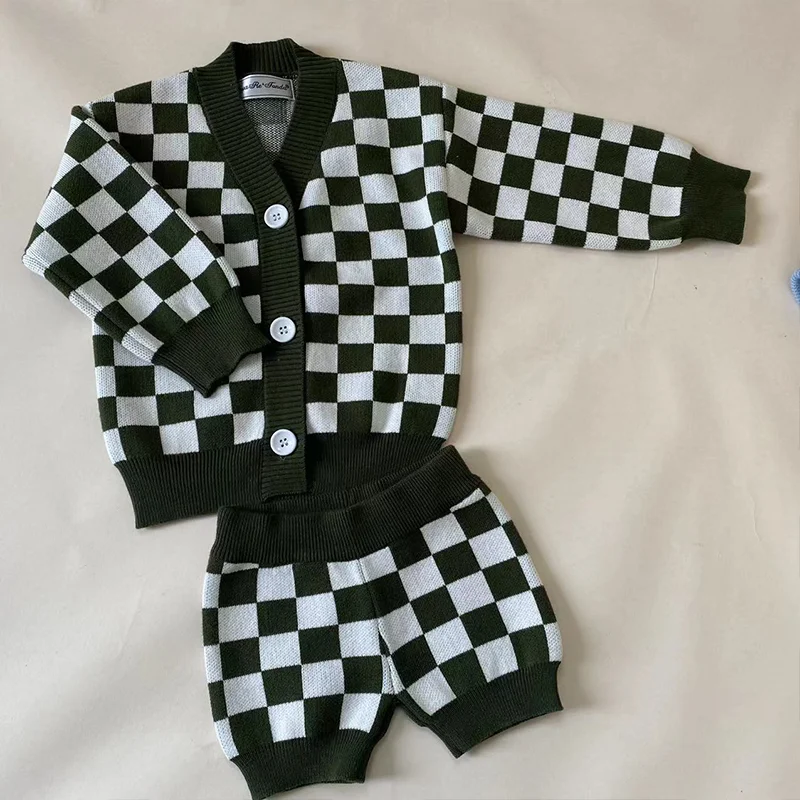 Custom Cotton Knitted Baby Cardigan Unisex New Born Sweater Coat Baby Girls Sweaters Set