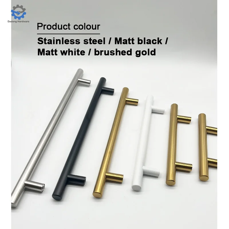 High Quality Classic Style Stainless Steel T-Bar Hollow Cabinet Handle 96mm & 128mm Sizes Furniture Kitchen Dining Bathroom Use