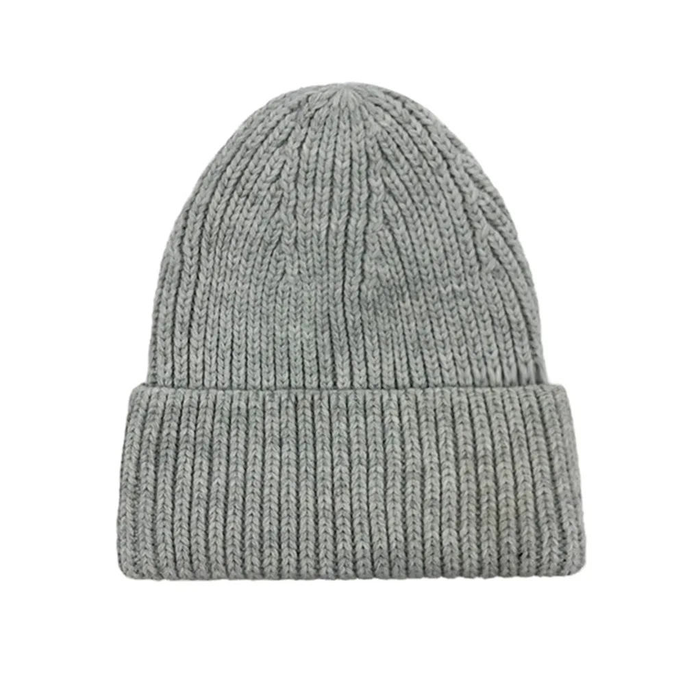 Womens Hat Winter Beanies Skull Caps Knitted Chapeau Femme Casual Solid Adult Cover Head Cap Bonnet Skullies Rib