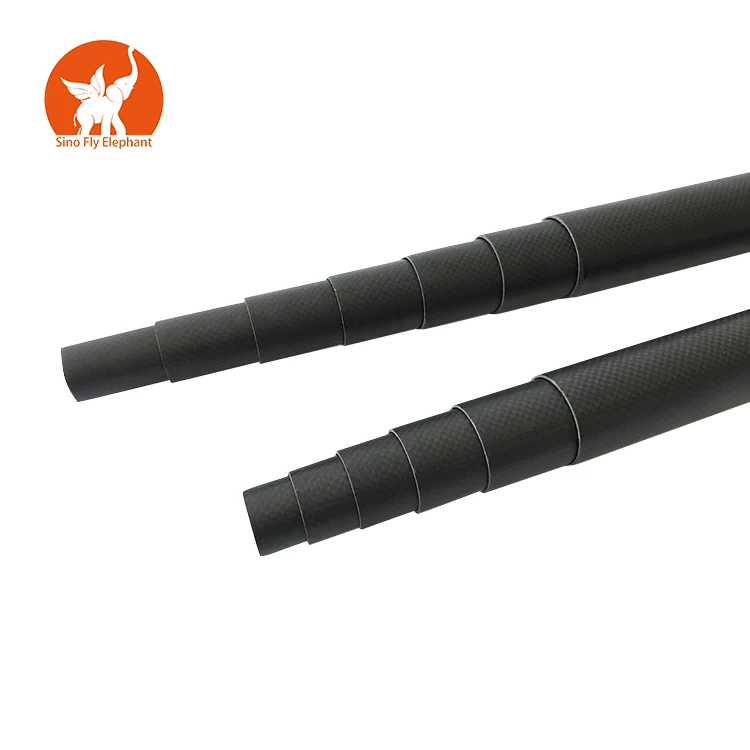 Good quality heavy duty carbon fiber telescopic poles glass mast