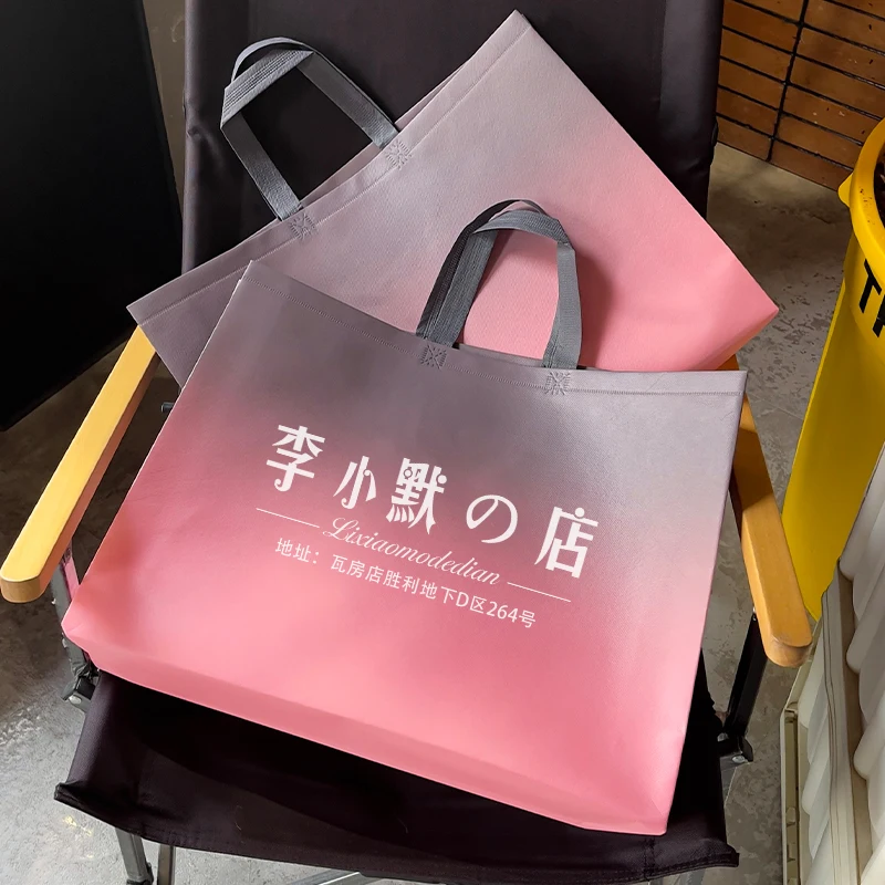 Custom Print Eco Reusable Supermarket Grocery Promotion Shopping Non Woven Carry Fabric Tote Cloth Bag Wholesale