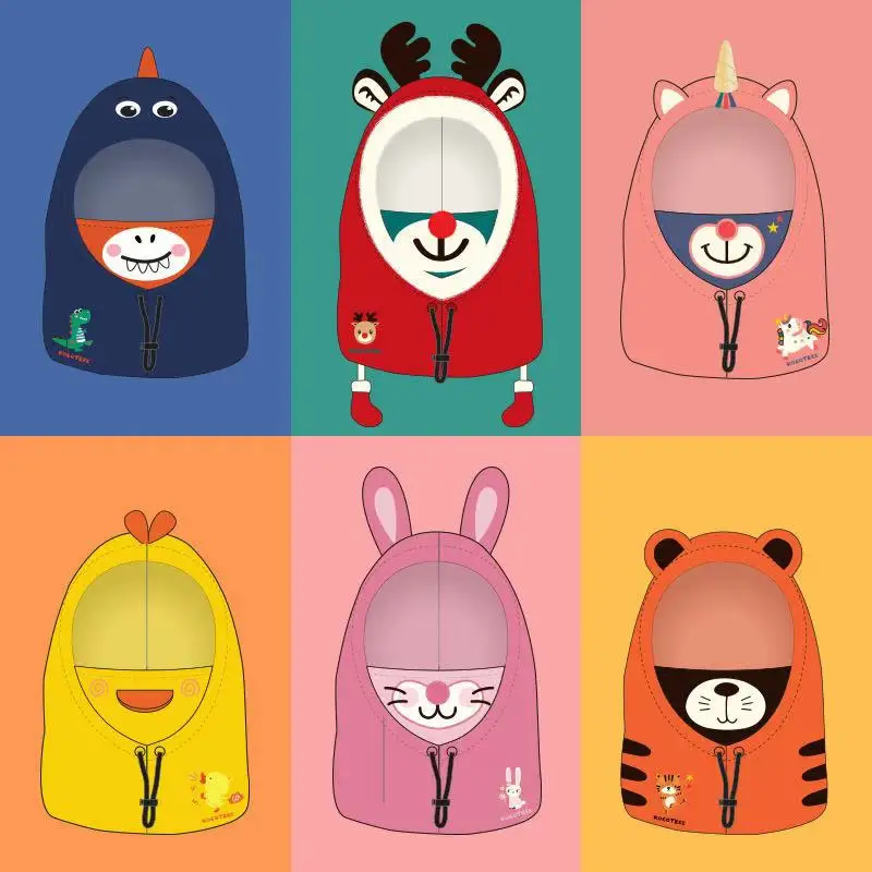 Christmas winter earmuffs magic head scarf animal cosplay fleece ski balaclava hat