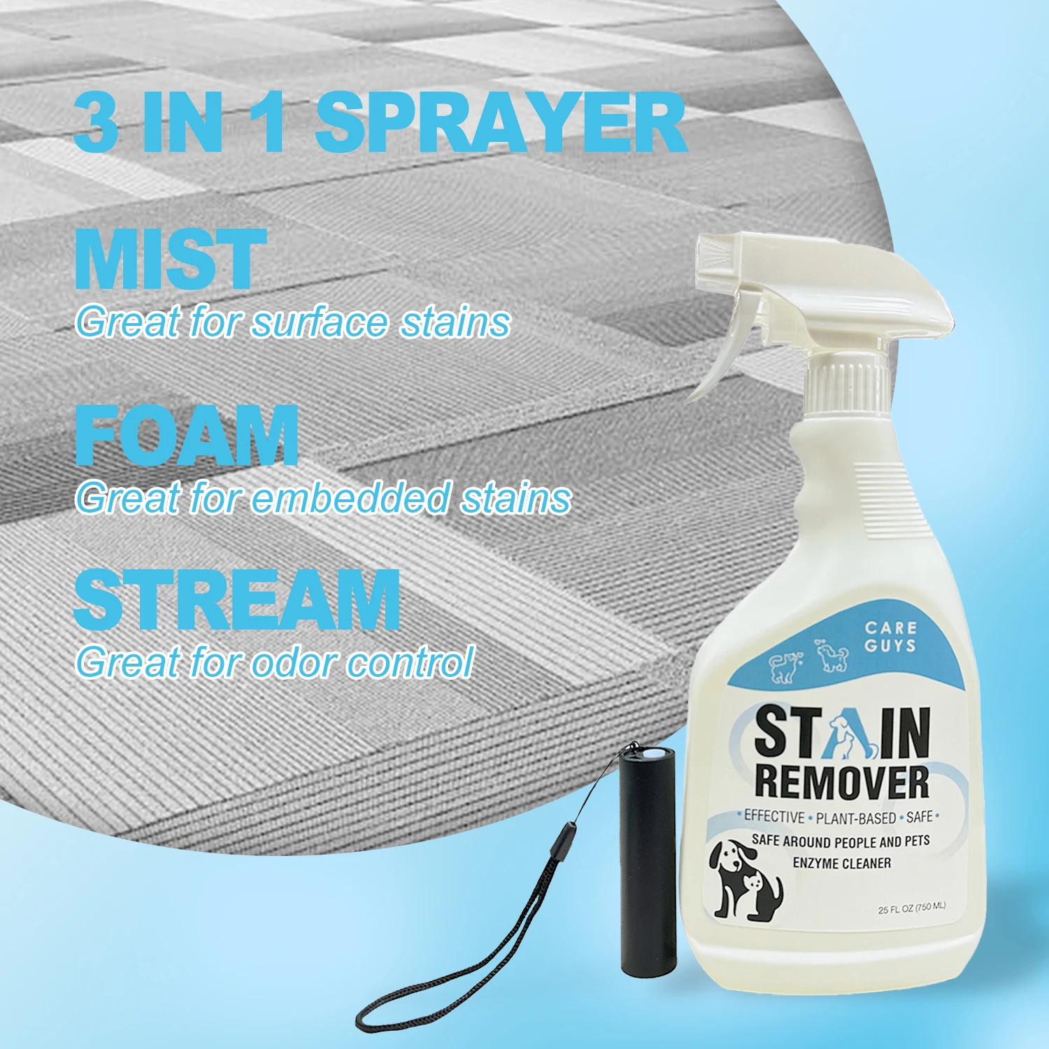 Clear Stain Remover for Carpets For All Types of Fabric Cleaner  Odor Eliminator Remover Spray