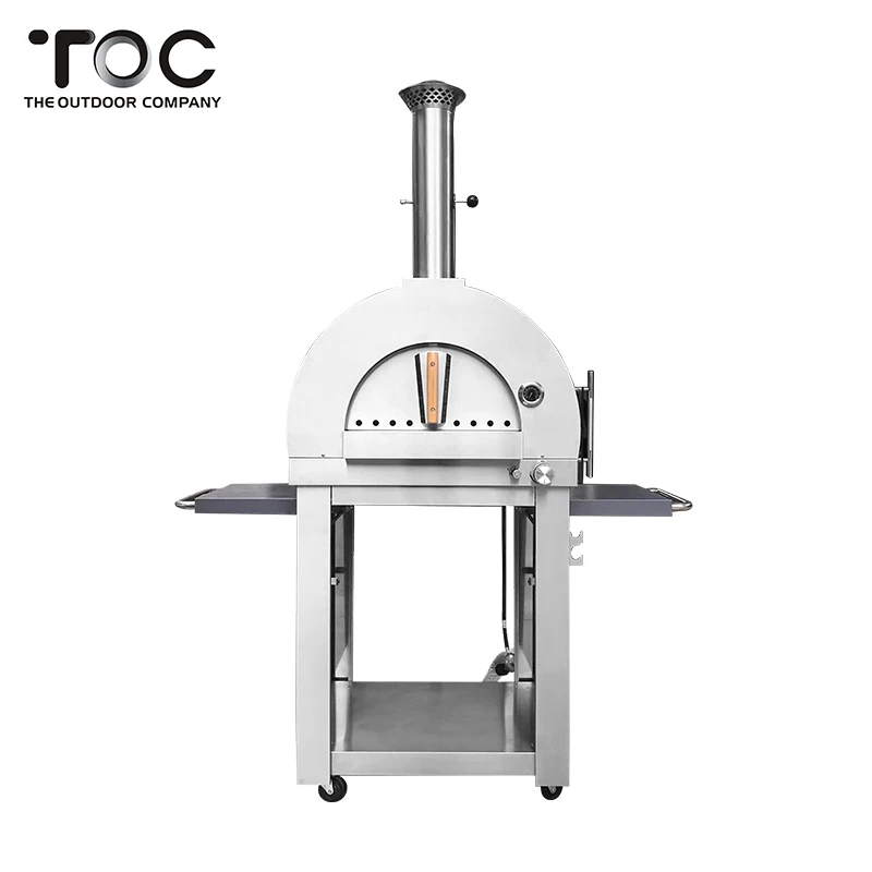 Household Grey Powder Coated Outdoor Gas Pizza Oven Burning Stainless Steel Pizza Oven (1600570594028)