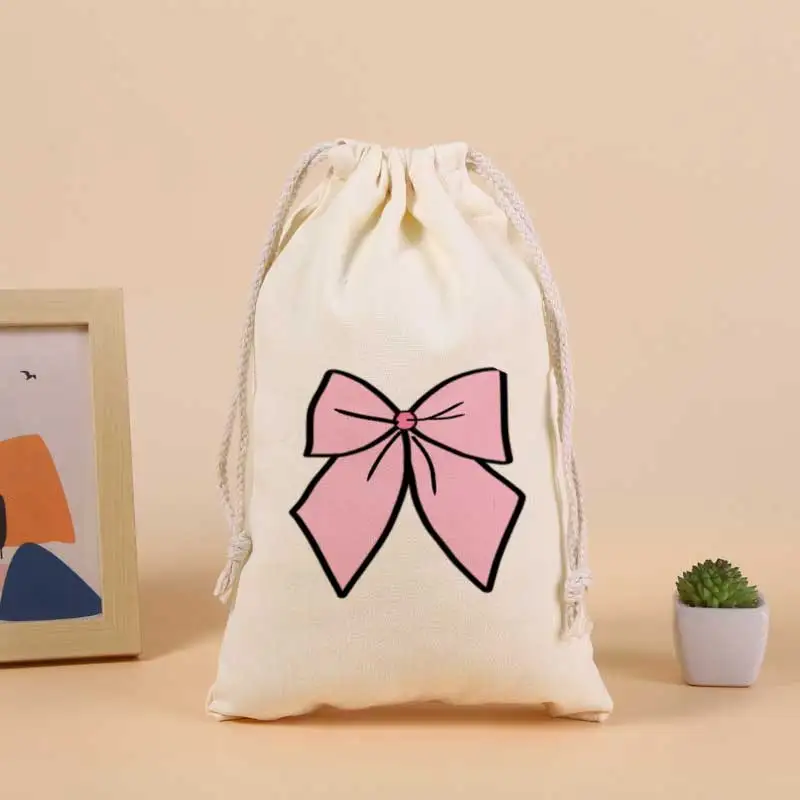 Hot Selling custom logo Printing Drawstring Bags Cotton Drawstring keep it Calico Bag Custom drawstring backpack