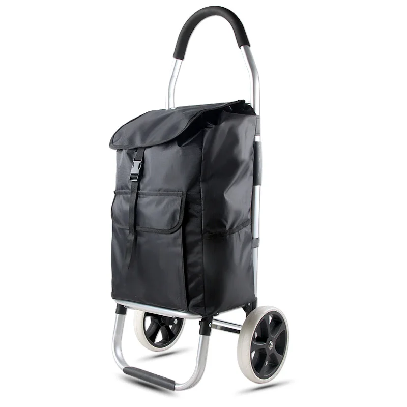 Easy Carry Supermarket Trolley Grocery Cart Trolley Folding Strong Rubber Wheels Shopping Cart 1) Supermarket 2)stores 18*3.5cm