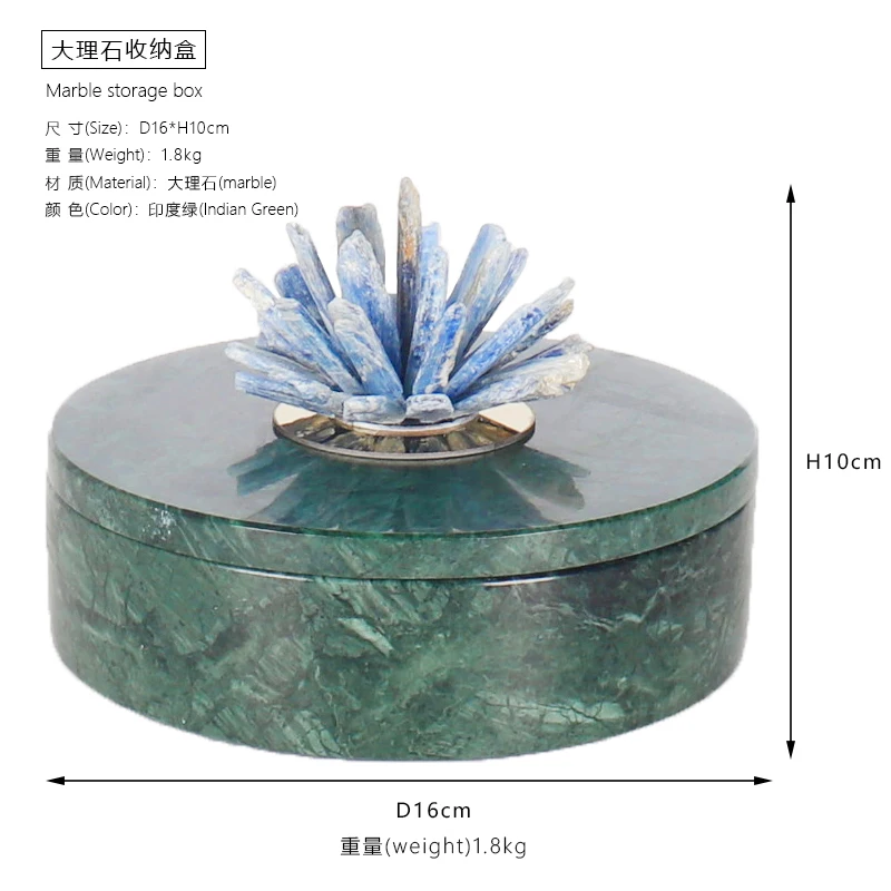 Высококачественная элегантная и красивая мраморная круглая коробка для хранения косметических