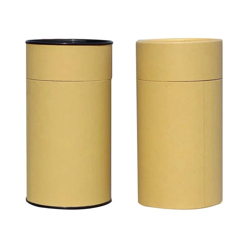 Private Label Craft Tubes Empty Foundation Gift Packaging T Shirt/honey/tea/poster Kraft Cylinder Packaging Box