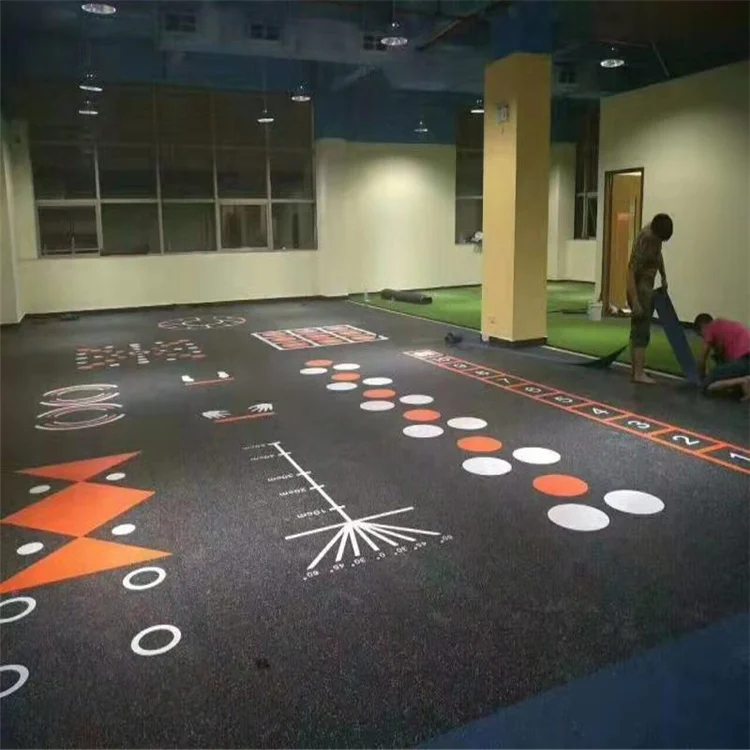 High quality anti slip Eco Friendlyrubber roll matcoin rubber sheet roll6mm rubber gym roll matgym rubber flooring roll