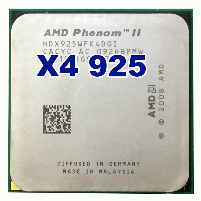 AMD Phenom II X4 925 CPU 2.8GHz 6MB L3 Cache Socket AM3 PGA938 Desktop Quad core  processor