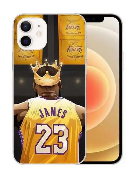 Custom design logo Basketball Europe and the star LeBron James case for iphone X XR 7/8 12 13 pro max phone cover