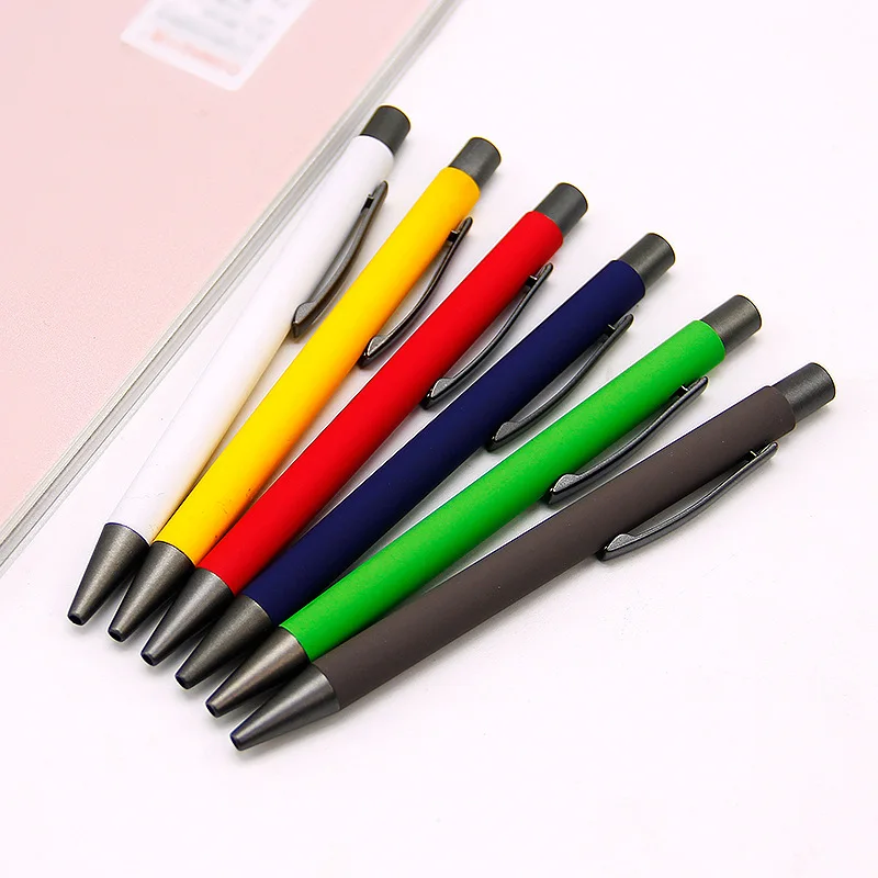 2023 New Capacitive Click Stylus Metal Rubber Pen OEM Custom Logo Promotional Touch Screen Ballpoint Pen