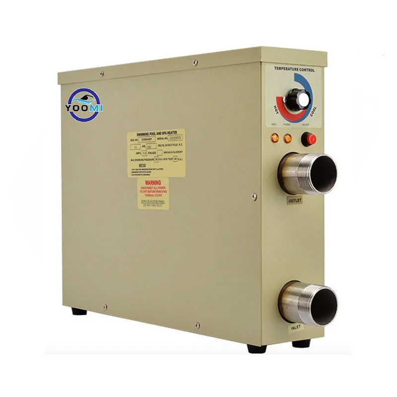 Portable 5kw steel swimming pool heater electric pool heat pump 140k btu spa pool hot water heater electric heater