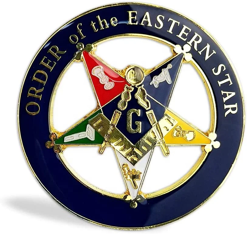High quality metal enamel masonic car emblem custom metal logo auto badge