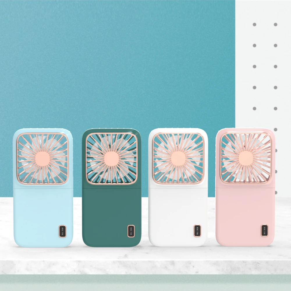  2021 низкий уровень шума 180 градусов Регулировка складной мини настольный вентилятор USB шейный перезаряжаемый ручной