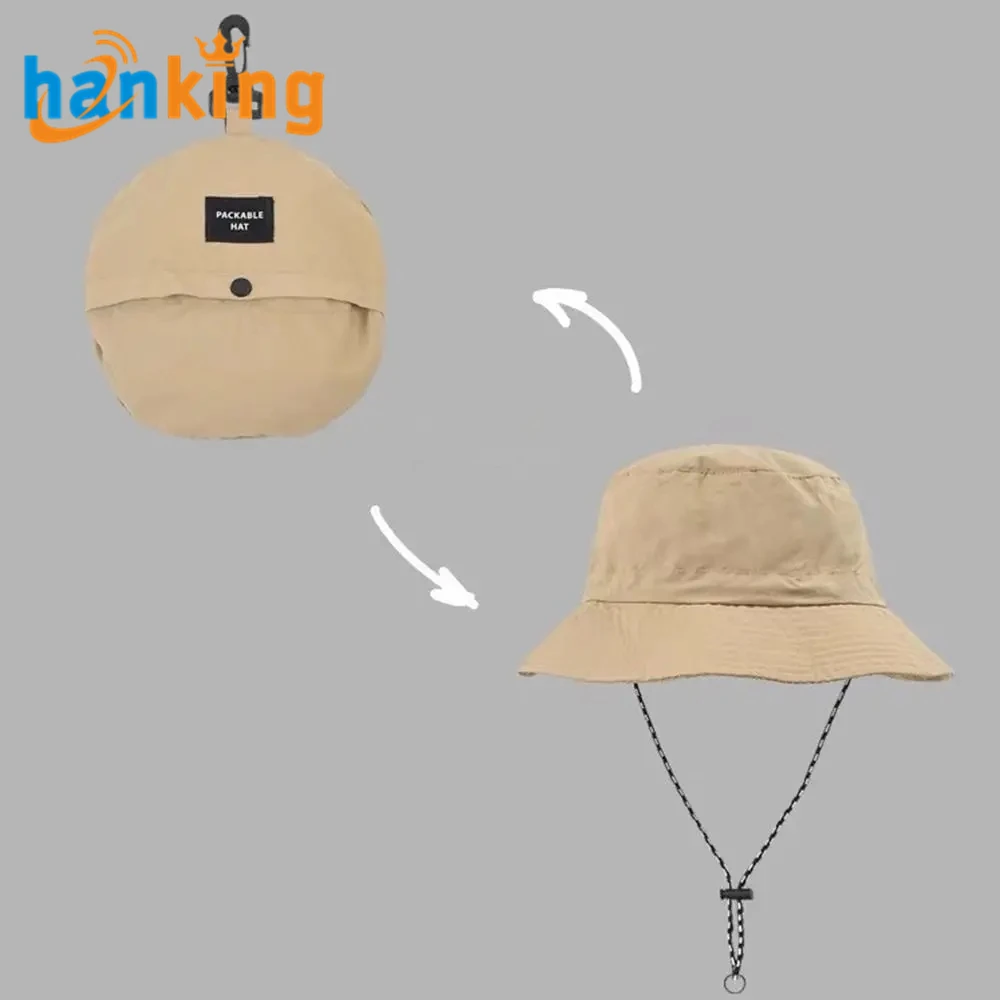 Ehanking Sun Protection Waterproof Bucket Hat Summer Camping Hiking Cap Anti-UV Sun Hat Mountaineering Caps Panama Hat