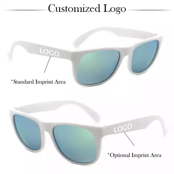 Custom logo Summer Party Cheap PP Sunglasses White Promotional Holiday