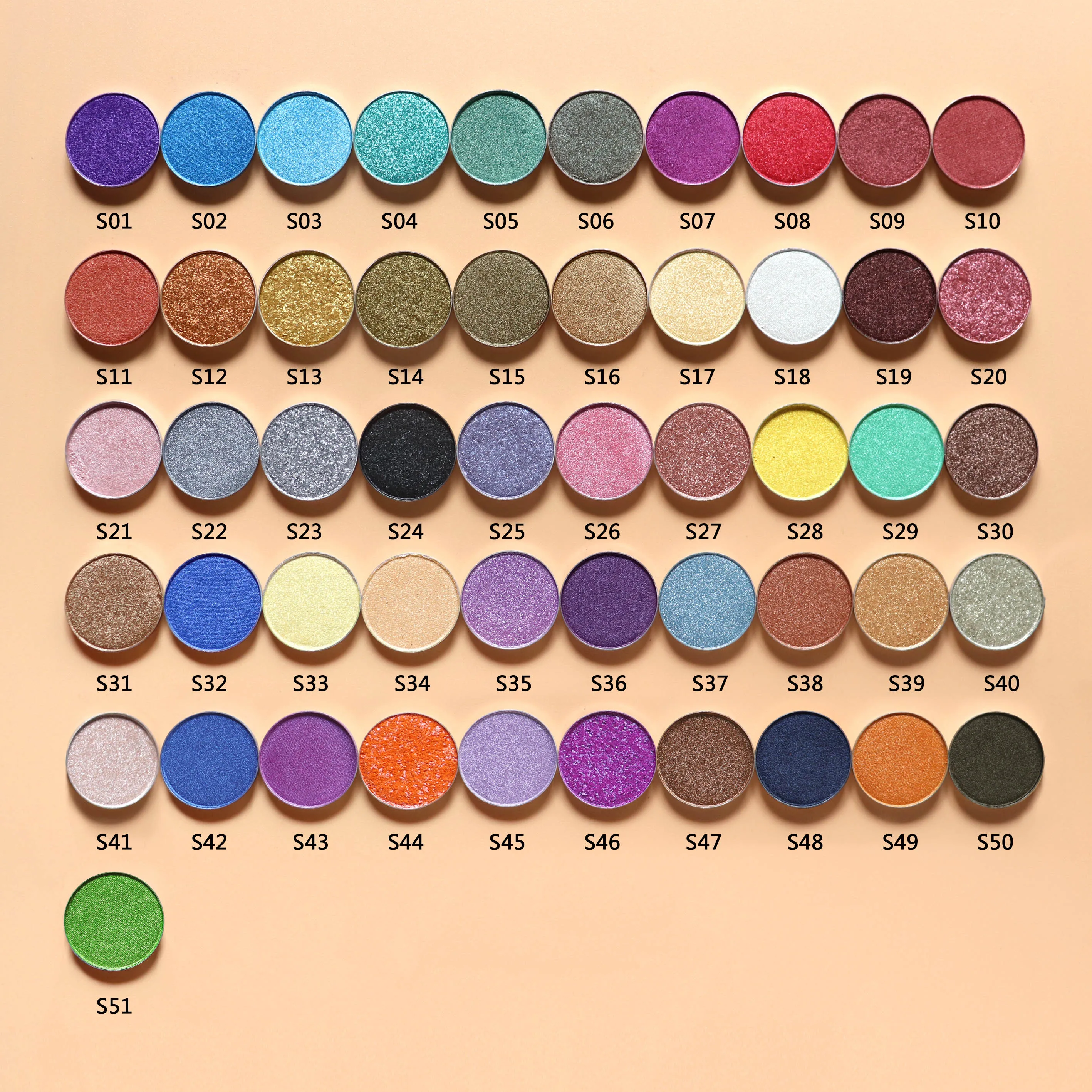 Mini DIY Neon Eye Shadow Base Palette 143 High Pigment Single Colors Vegan Glitter Eyeshadow Shimmer Finish Private Label Makeup