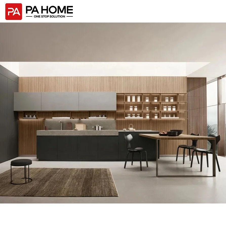 PA modern desain cerdas melamin lemari dapur mewah lemari perabot dapur
